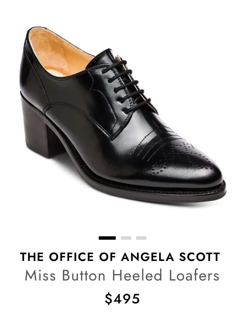 The Office of Angela Scott Black Heeled Loafers